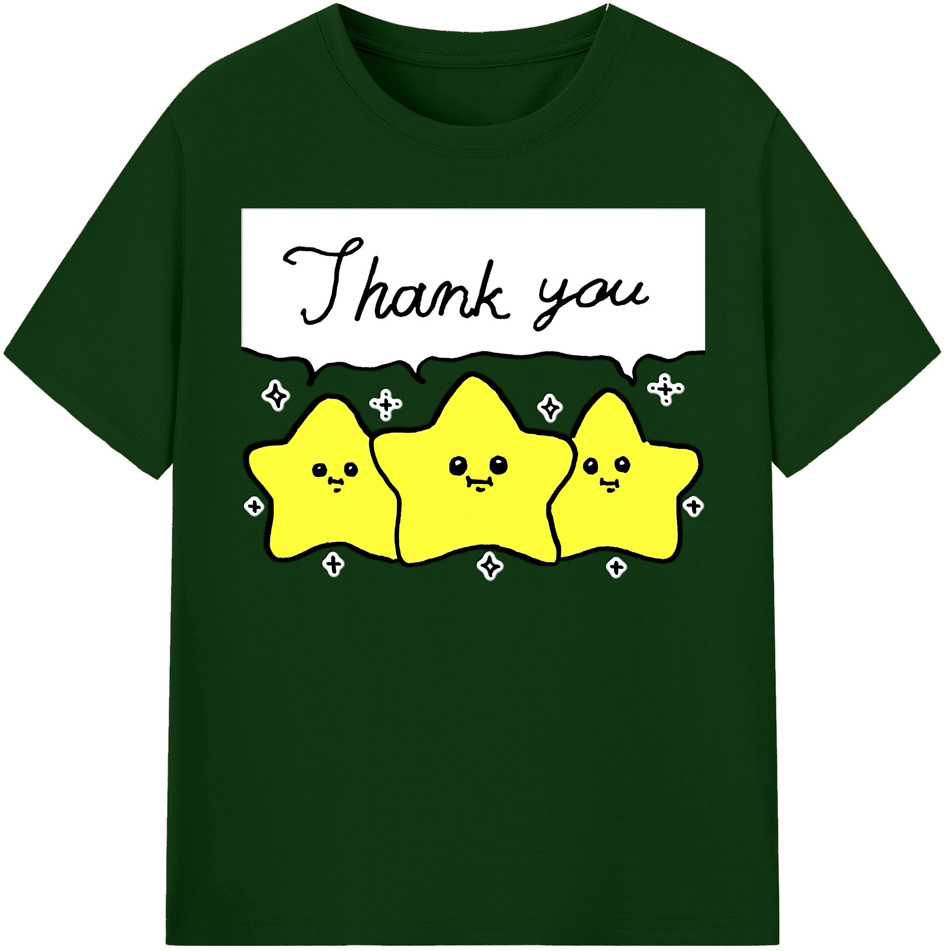 （画像用） ちいかわ 流れ星 Chii-kawa Shooting star 綿100％半袖Tシャツ（フロントプリント）